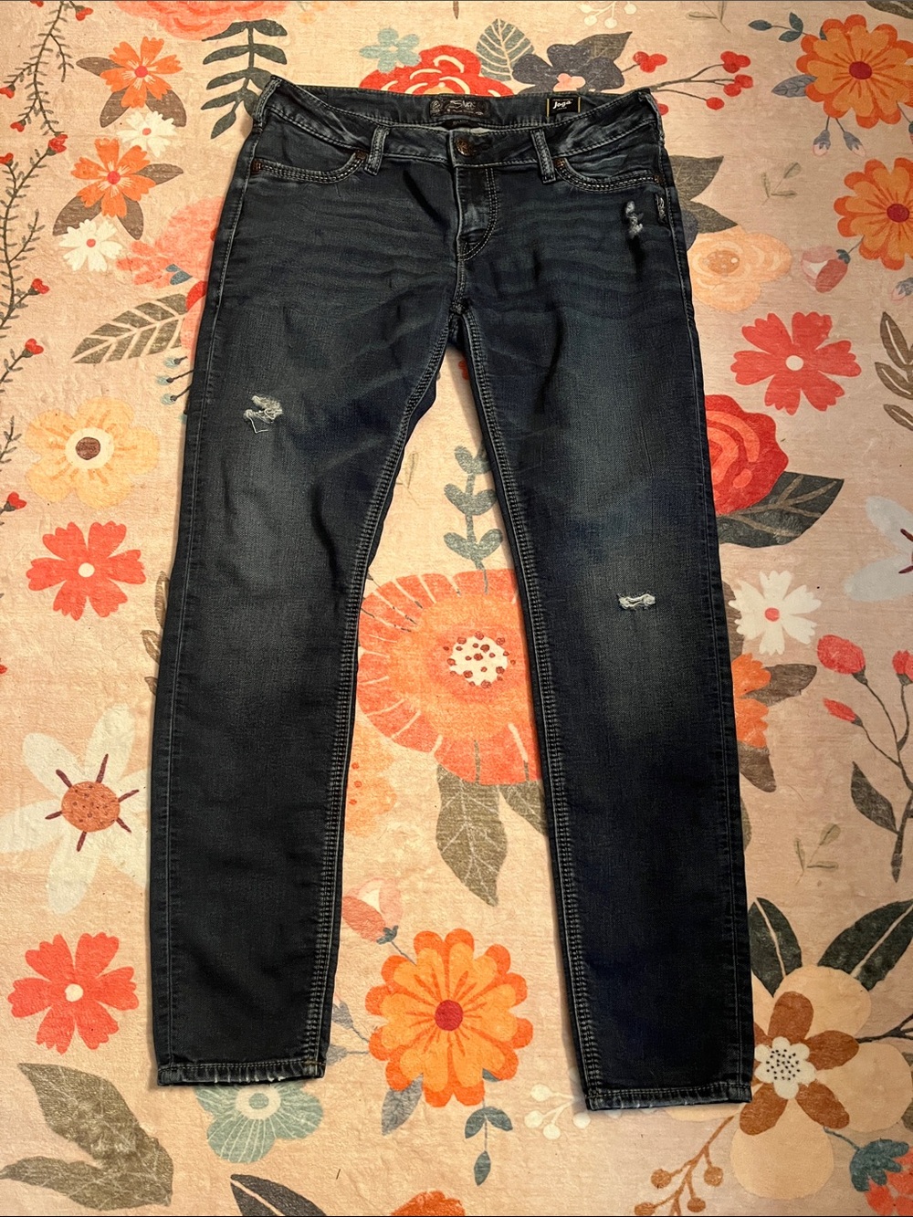 Silver Jeans Dark Denim with Subtle Distress